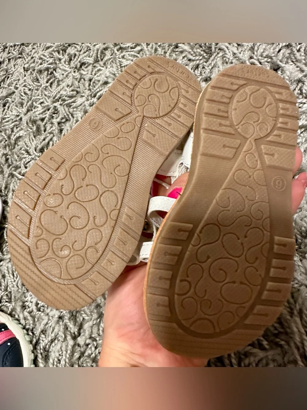 Carter's White Butterfly Glitter Strappy Sandals